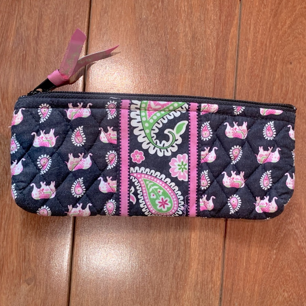 Vera Bradley Pink Elephant Makeup Case NEVER USED